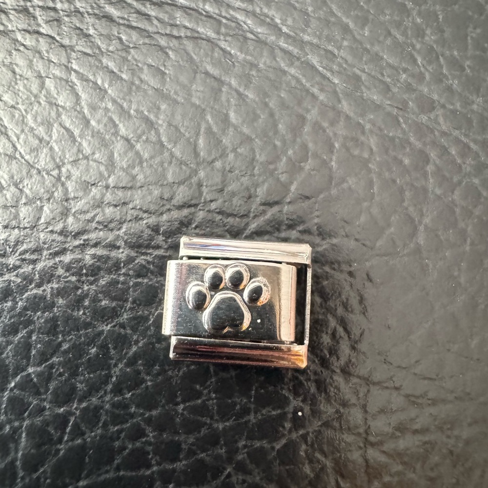 Dog Paw Print Italian Charm Link